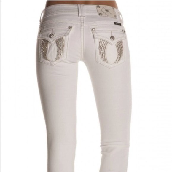 white miss me bootcut jeans